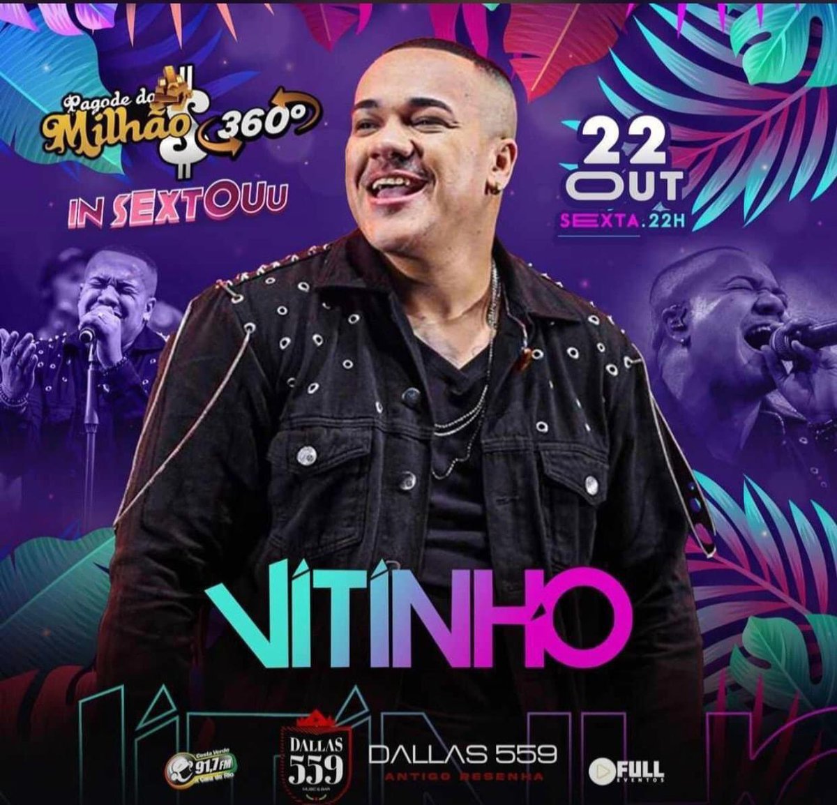 MilhaoPagode's tweet photo. Atendendo a inúmeros pedidos insaciáveis Sexta-feira  teremos um super show com Cantor VITINHO e trazendo o melhor do pagode Romântico  🎤❤

#PagodeDoMilhão #SextouU #SempreFalandoDeAmor #OpenbarDeAlegria #AmelhorSextaDaCidade https://t.co/GS9EOk77MS