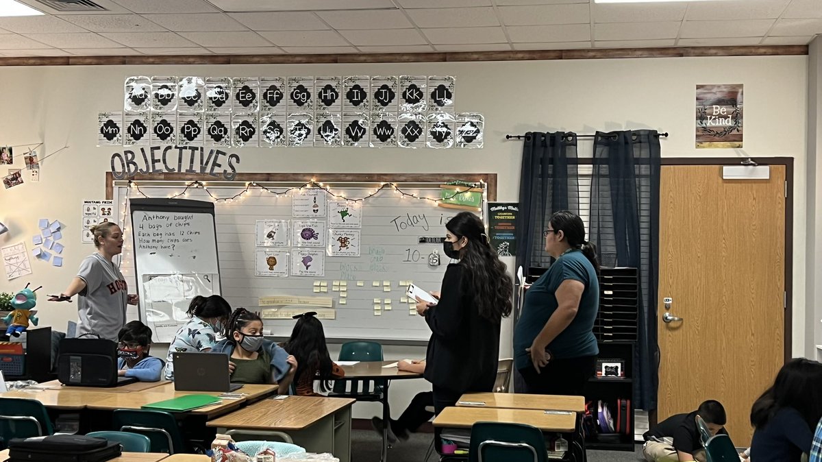 Nici42's tweet photo. Teachers completing peer observations to observe explicit and systematic phonics instruction, structured conversations through turn and talks, and whole group/small group instruction. A fun day of learning for our Matthys teachers! @pisdesela @PasadenaELL https://t.co/3v7SYSfnFy