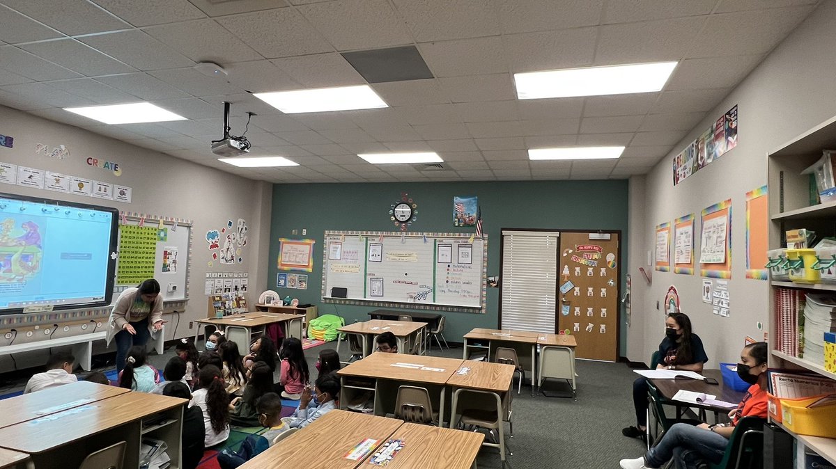 Nici42's tweet photo. Teachers completing peer observations to observe explicit and systematic phonics instruction, structured conversations through turn and talks, and whole group/small group instruction. A fun day of learning for our Matthys teachers! @pisdesela @PasadenaELL https://t.co/3v7SYSfnFy