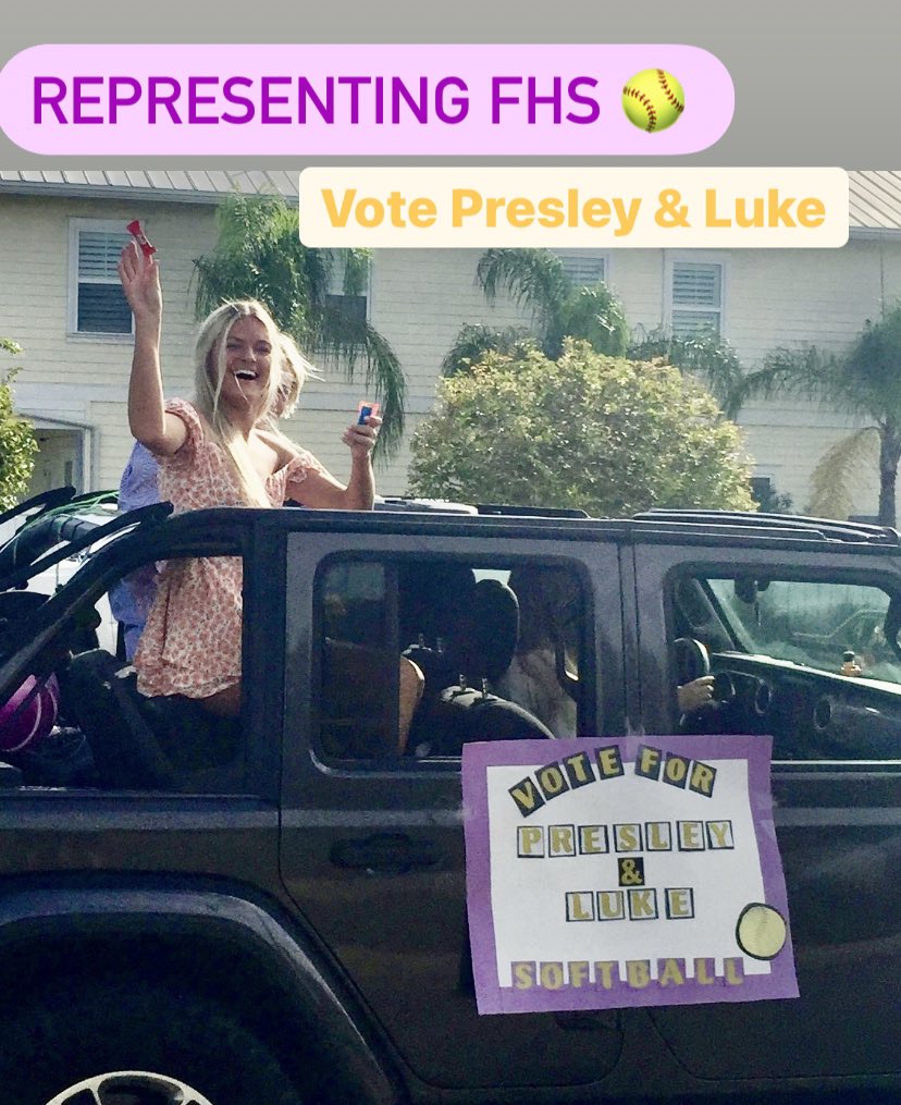 FletcherSoftba1's tweet photo. Vote for your @FletcherSoftba1 HOCO candidates! Presley Harrell, Chloe Brown &amp; Megan Batten! #Homecoming #PurplePride #teammates #softball https://t.co/rBzc6tXt92