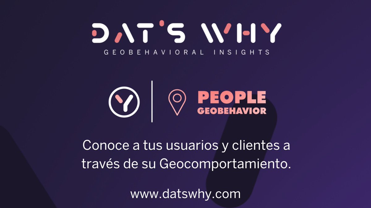 datswhy_global's tweet photo. Empodera tus estrategias y decisiones al entregarle a tu equipo insights accionables acerca de cómo, cuándo, dónde y por qué se mueven las personas. Visítanos para más información. https://t.co/CLtb5Je91u https://t.co/DXNdP76IJV