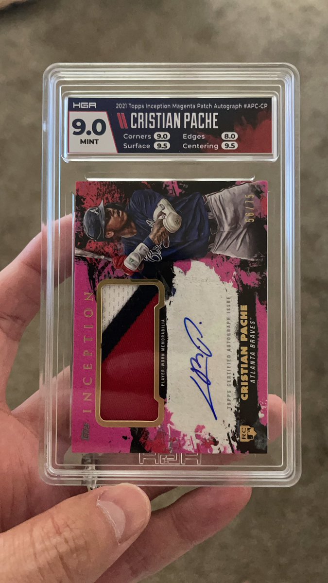 Cristian Pache /75 RPA $90, last raw sold for $75