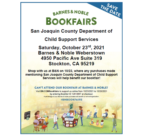 SanJoaquinDCSS's tweet photo. SJC DCSS will be hosting our 2nd Annual Book Fair this Saturday, 10/23, from 10am – 3pm. Children in attendance will have the opportunity to create a bookmark at our craft table.  We will also have story time in the Children’s Corner at 12:30pm. Stop by and say hello! https://t.co/zJ05Ho2os7
