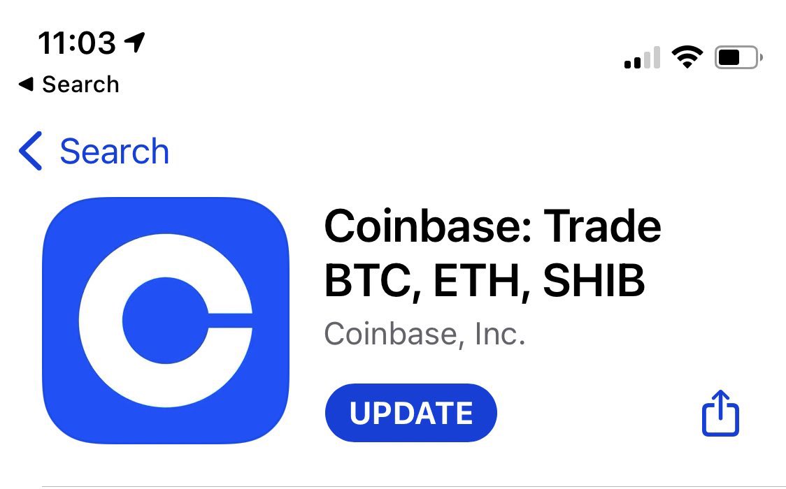$SHIB has replaced $DOGE in the title of <a href="/coinbase/">Coinbase 🛡️</a> app😃📈