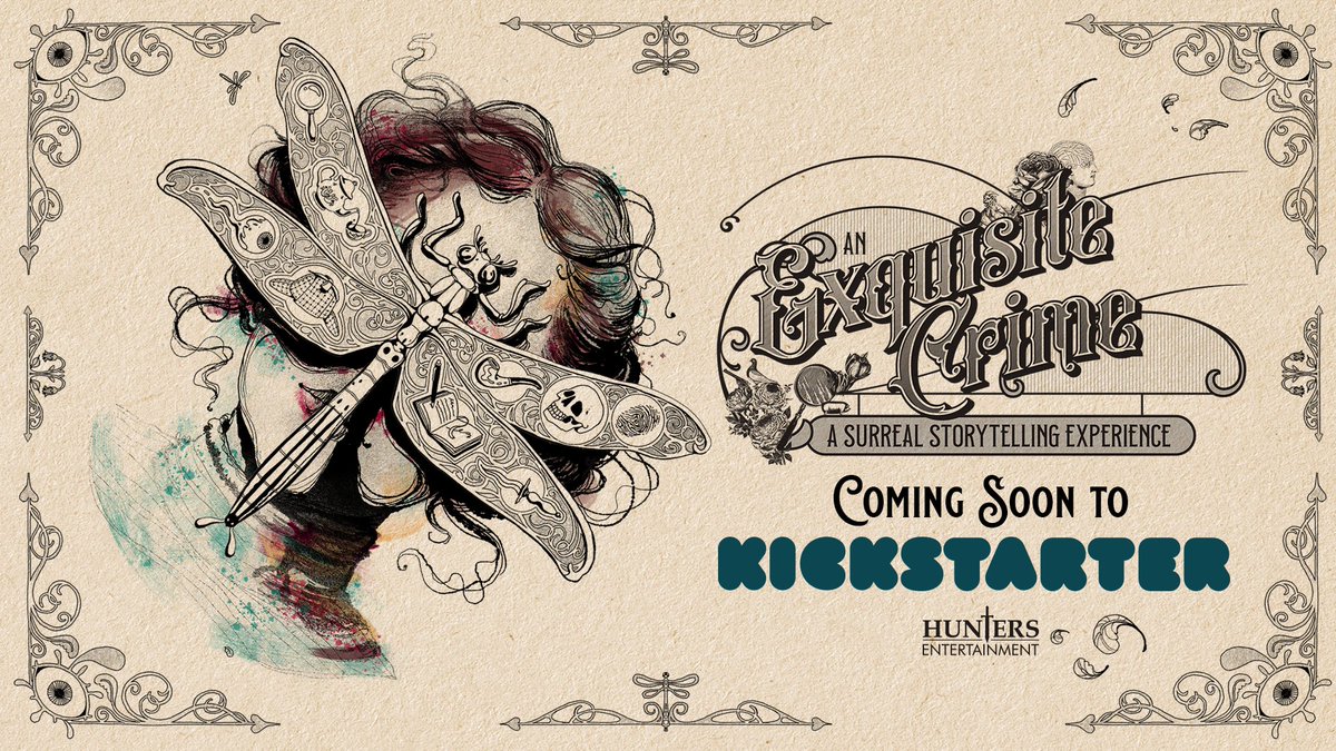 Hunters_Ent's tweet photo. Coming Soon to Kickstarter!  Exquisite Crime, A surreal psychic detective storytelling game where crime is an art. What kind of psychic detective are you? Follow us for launch: https://t.co/SeqfTnqI9F https://t.co/HuilRsq4Mu