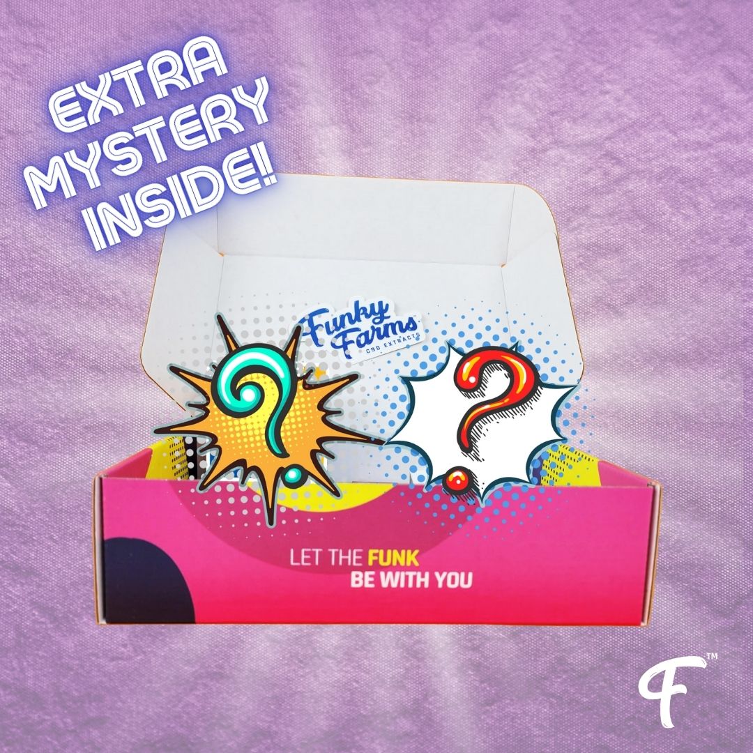Our October Mystery Boxes have been our most popular yet!!  Now with two surprise bonus gifts, you have to see to believe! ~😱~ 
.
#funky #mystery #surprise #whatsinthebox #whatthefunk #timetogetfunky #funkyou #cbdlife #hemp #tastethefunk #smooth