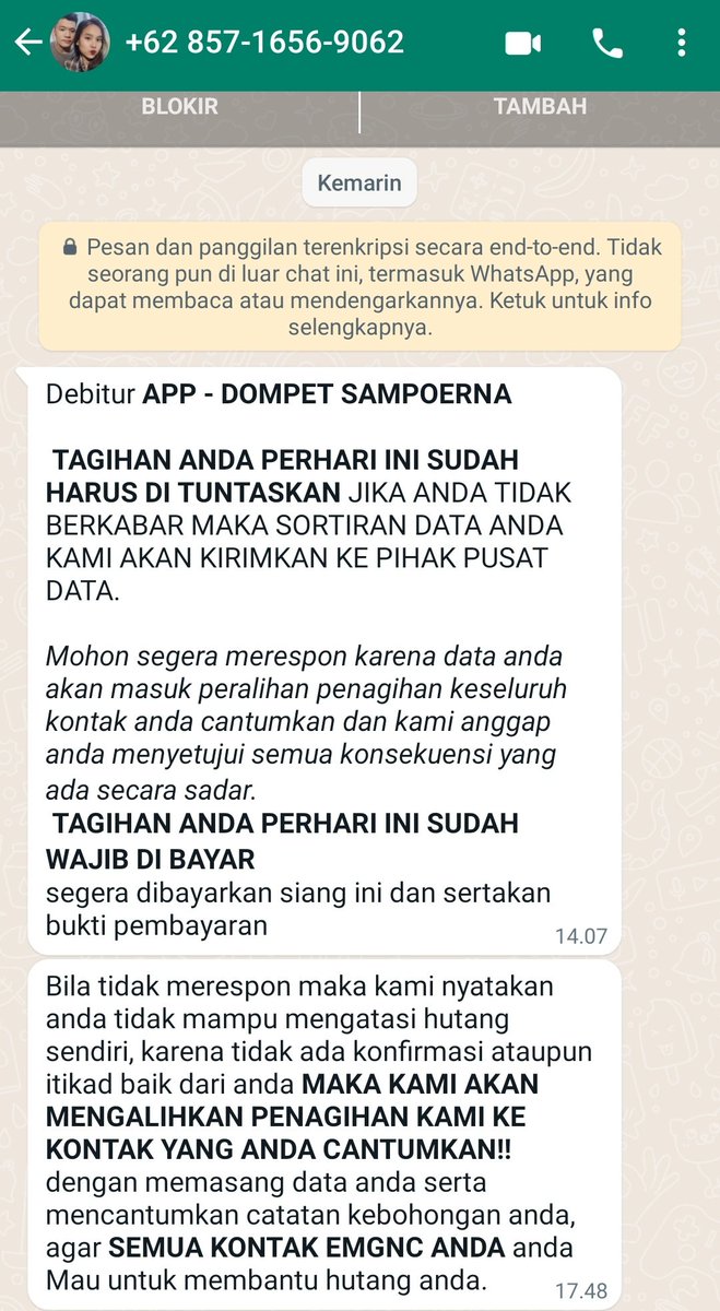 ChDonjuan's tweet photo. Pak presiden @jokowi @mohmahfudmd @DivHumas_Polri @PolriBareskrim @ojkindonesia basmi pinjol sangat2 meresahkan masyarakat
#dompetsampoerna #rupiahsriwijaya #danaonline #PolriBerantasPinjol #danago #BasmiPinjolilegal #buanapinjem https://t.co/IJpZxYzsaN