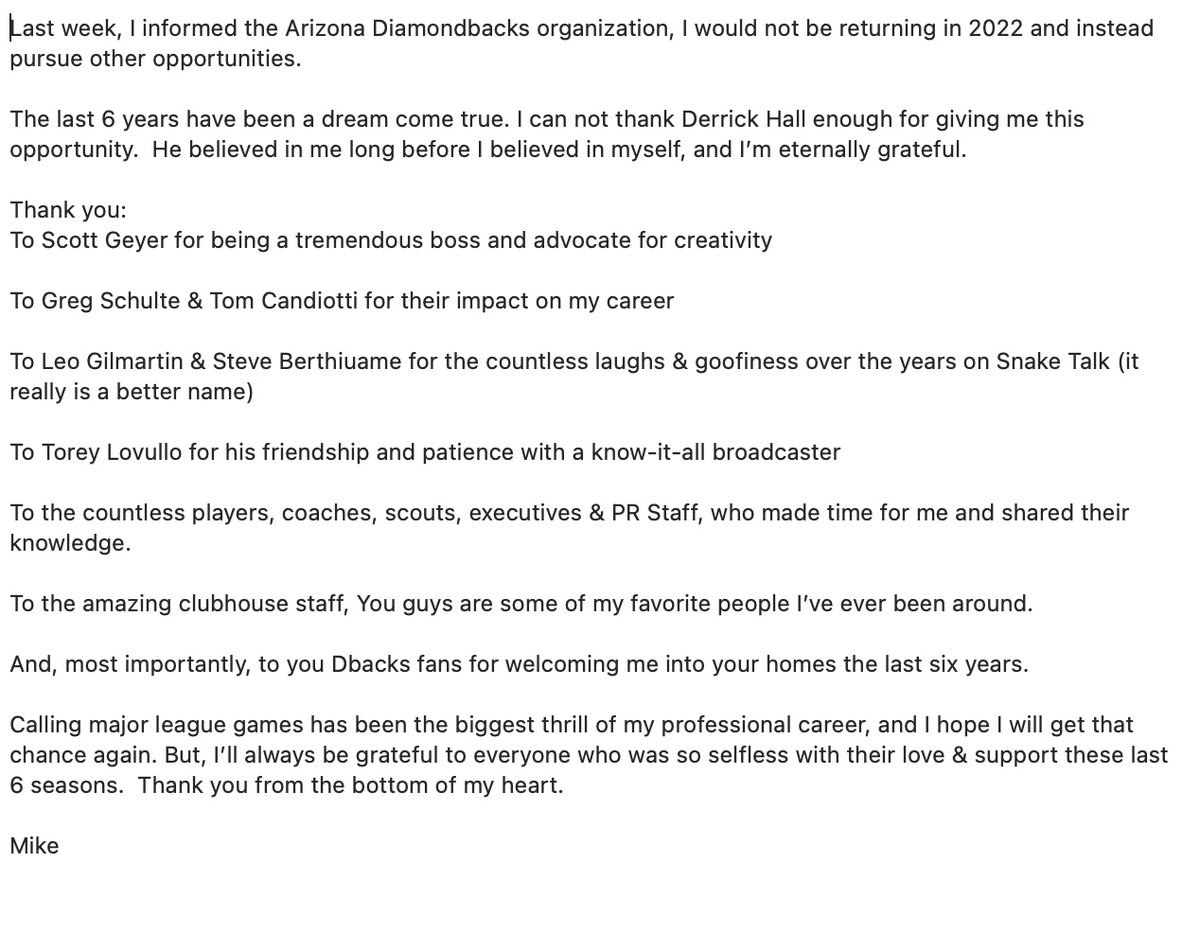Mike_Ferrin's tweet photo. Some Personal News... https://t.co/IcZhA5QBe1