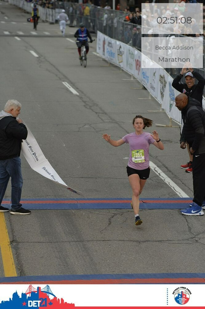 Congratulations to Ryan Corby (2:22:03) and Becca Addison (2:51:08) on being the male and female Full Marathon Top Finishers! #freepmarathon
