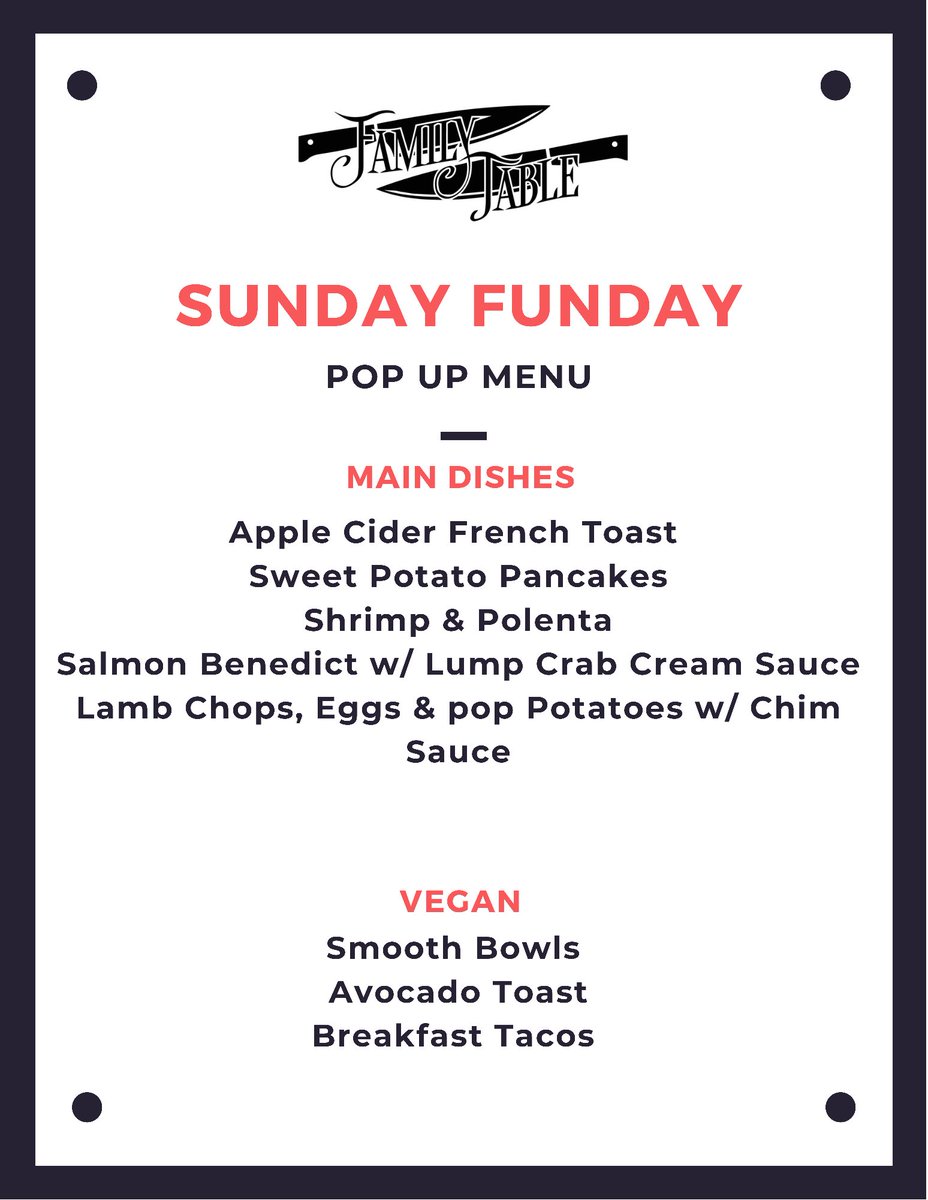 uncwhlgn's tweet photo. — Sunday Funday — 
Pop Up Restaurant Style. https://t.co/1iaCYoZM5y