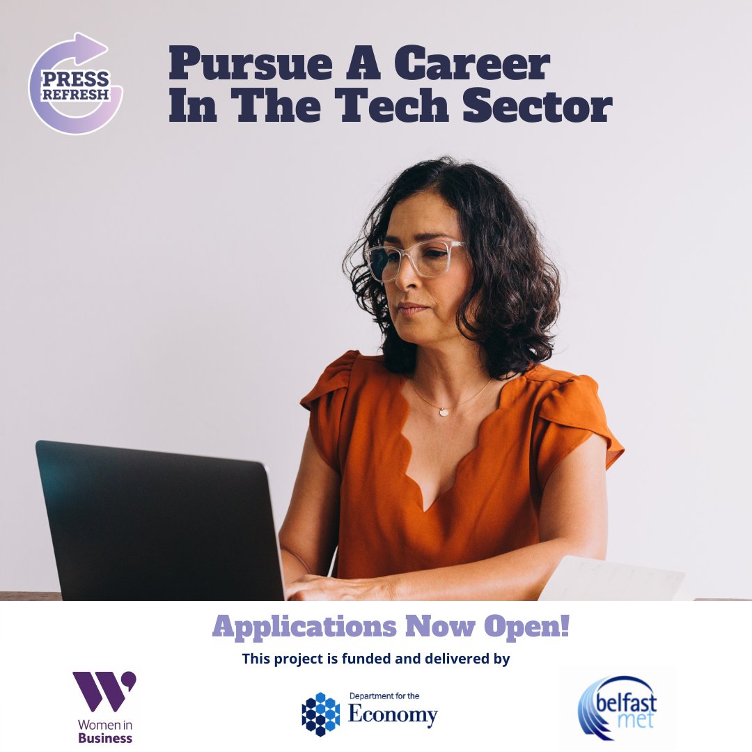 bfastmet's tweet photo. Is a career change on the horizon? Curious about getting back into the working world? The 'Press Refresh' Data Analytics programme can help women returners explore the tech sector and gain qualifications.

Learn more ➡️ www. https://t.co/CyTAhRHRxN

#PressRefresh | @wibni https://t.co/ymfPDiQGuN