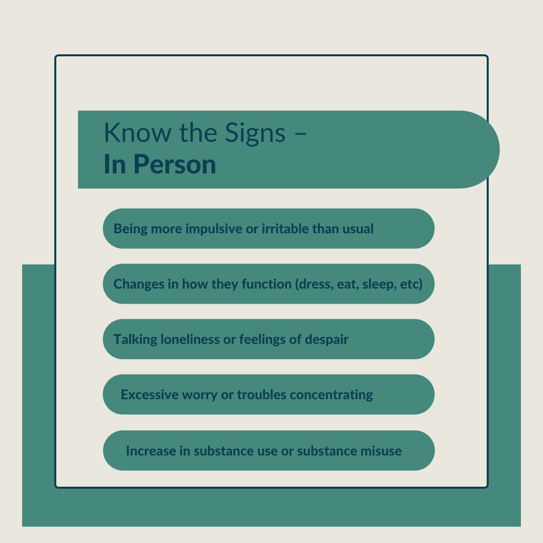 Diversus_Health's tweet image. Learn the signs - both in person and online. Trust your gut and check in on your loved ones.

#depression #signsofdepression #mentalhealthawarness #mentalhealthadvocate #wellness #mentalwellness #checkinonyourfriends #DiversusHealth #coloradosprings #mentalhealthstigma