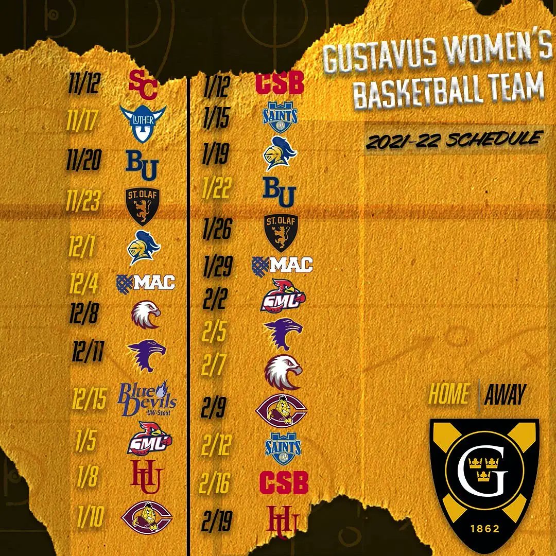 Mark your calendars🗓️

#gustavuswbb #GoGusties 🦁
