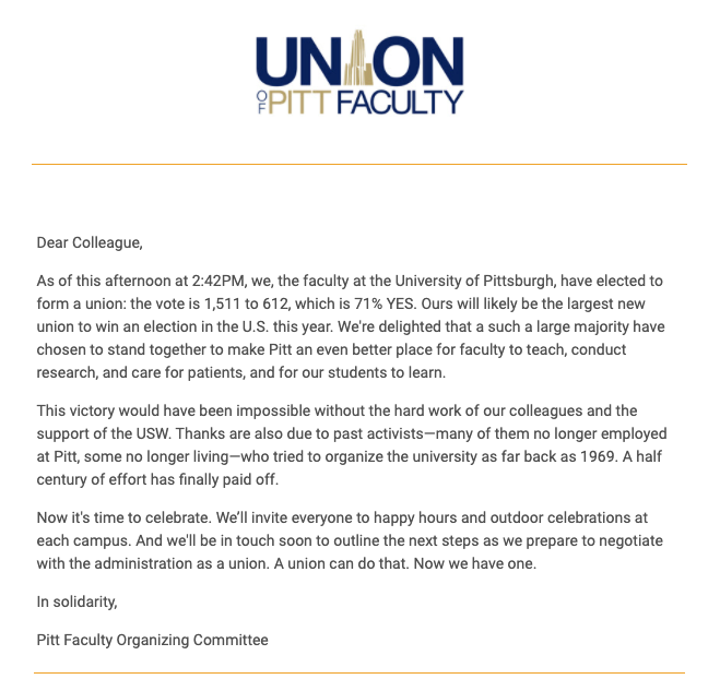 meredithea's tweet photo. YES! #PittUnion #H2P https://t.co/6ssNGpIMOf