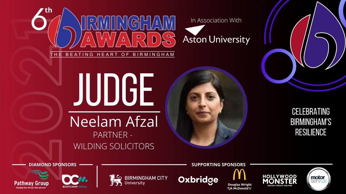 MEET THE JUDGES - NEELAM AFZAL

<a href="/HR_employment/">Neelam Afzal</a> is a newbie to the judging panel, she is a fantastic addition to the judging team. Neelam is a Partner &amp; Solicitor <a href="/WildingsSols/">Wildings Solicitors</a> specialising in Employment Law.
Find out more about Neelam here: bit.ly/3pildsd
#BrumAwards21
