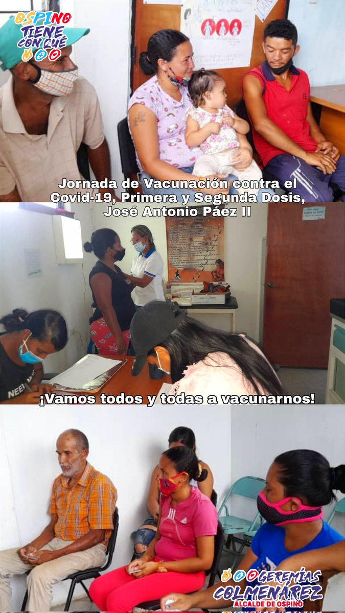 GeremiascPSUV's tweet photo. Te invito acudir a los puntos activos para la vacunación en contra del SARS-19 Vamos todas y Todos, cuidarnos depende de nosotros, asiste y Vacunate contra el COVID-19💉💪🏻 #OspinoTieneConQué
#OspinoSeCuida https://t.co/6qt11ICpnX