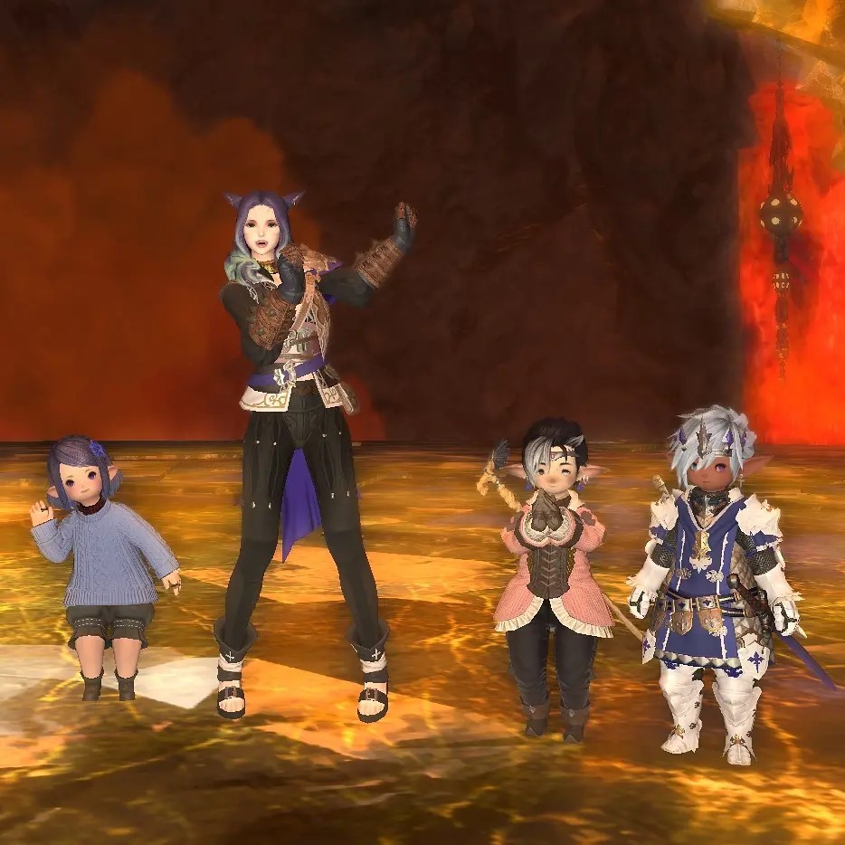 OSmidth's tweet photo. Had a blast doing the dungeon with these cute fellas!

 #FinalFantasy14 #FinalFantasyXIV #FFXIV #FF14 #FFBardArcher #FFBard #FFArcher #FFTonberry #Tonberry #Lalafell #Miqote https://t.co/BKeNe5chHz