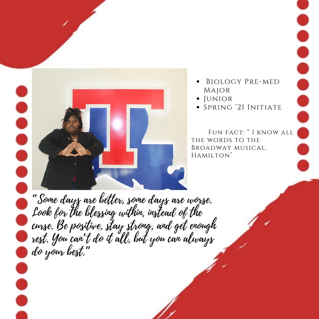 LaTechDeltas74's tweet photo. Finishing up our Who’s Who of Kappa Chi we have our Chapter President Gwyneth Edwards🔺 https://t.co/hR5NquDMng