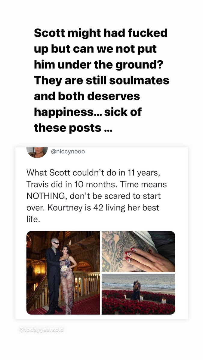 tancauRen's tweet photo. Scott deserves happiness too and not posts like this about the mother of his kids… @ScottDisick #kourtneyandtravis #ScottDisick https://t.co/2d9SL4EO68