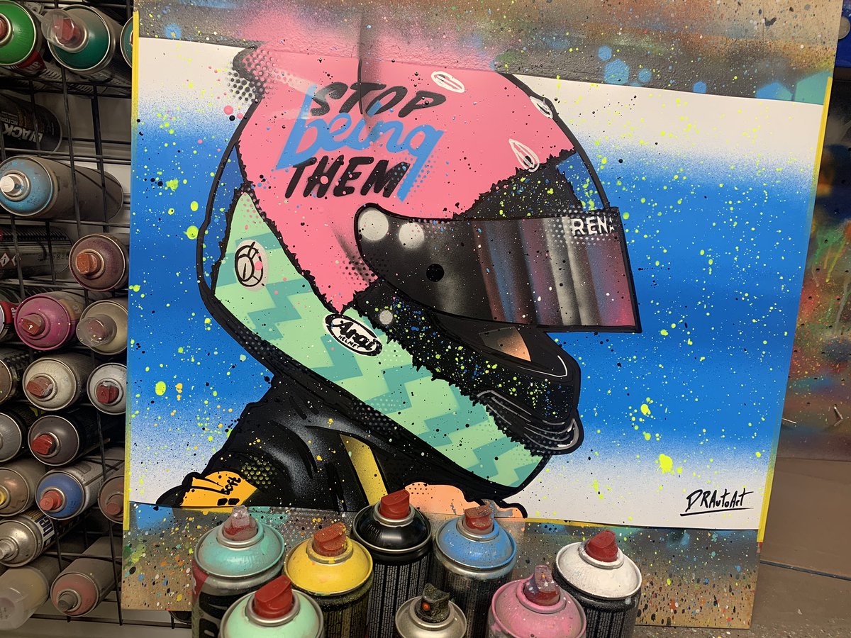 DRAutoart's tweet photo. Stop Being Them - Daniel Ricciardo is back in stock. Finished this earlier today. #drautoart
.
.
.
#danielricciardo #dr3 #stopbeingthem #renaultf1 #renaultf1team #danielricciardo3 #f1 #formula1 https://t.co/4Y8w0v3usP