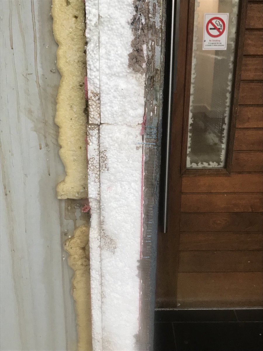 markacb's tweet photo. When they stripped the render off our building, this is what they found underneath. Please tell me how this building could have been signed off as compliant in 2006?
#EndOurCladdingScandal
#BuildingSafetyCrisis
⁦@McrCladiators⁩ 
⁦@EOCS_Official⁩ https://t.co/Xhz119Xuor