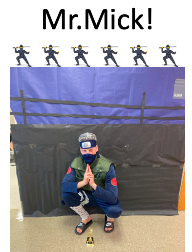 hebron9th's tweet photo. Congratulations to Mr. Mick for earning Most Spirited today for the elaborate costume! #HOCO2021 #MostExtra https://t.co/iK8oOO8Pec