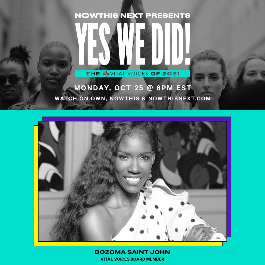 Join us in celebrating incredible changemakers at NowThis NEXT presents YES WE DID! The Vital Voices of 2021. Airing here on NowThis and on <a href="/OWNTV/">Oprah Winfrey Network</a> this Monday Oct. 25 at 8pm EST. Visit nowthisnext.com to RSVP now! (In partnership with <a href="/VitalVoices/">Vital Voices</a>)