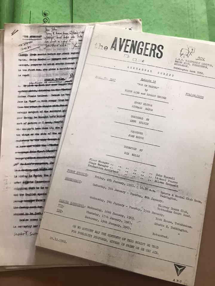 TimeLordDrew61's tweet photo. An original Avengers Script for Steed and Venus Smith from Series Two, Box of Tricks. #TheAvengers #PatrickMacnee #JohnSteed #JulieStevens #VenusSmith #BoxofTricks https://t.co/4JDXbe949r