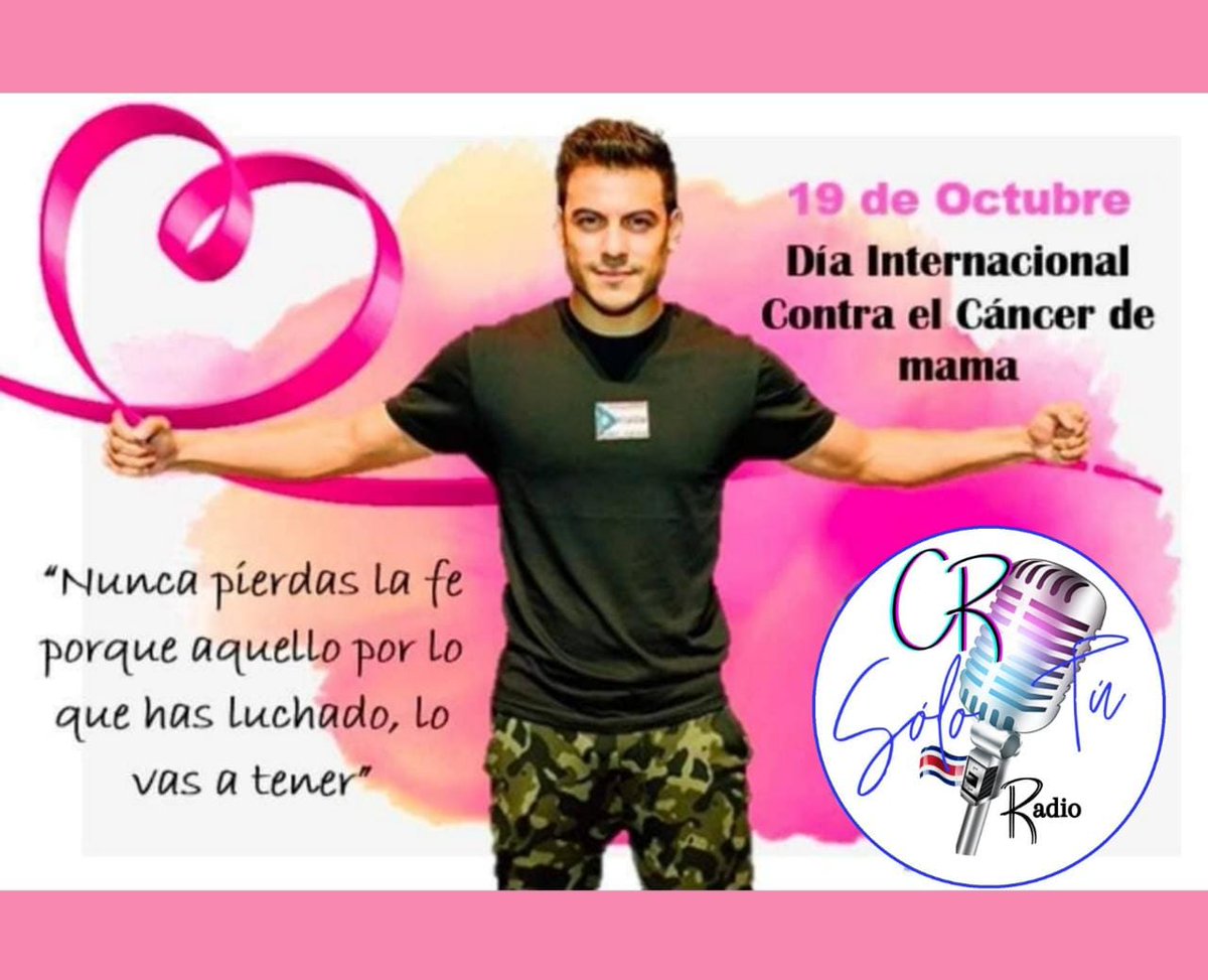 CRSoloTuRadio's tweet photo. 🎀 DÍA INTERNACIONAL DEL CONTRA EL CÁNCER DE MAMÁ 19 de Octubre 🎀
Apoyando a todas las guerreras que luchan día a día sin dejarse vencer... 🙌
NUNCA PIERDAS LA FÉ, QUE NADIE TE DIGA QUE NO PUEDES 🙏 https://t.co/gPz4wLtqEE