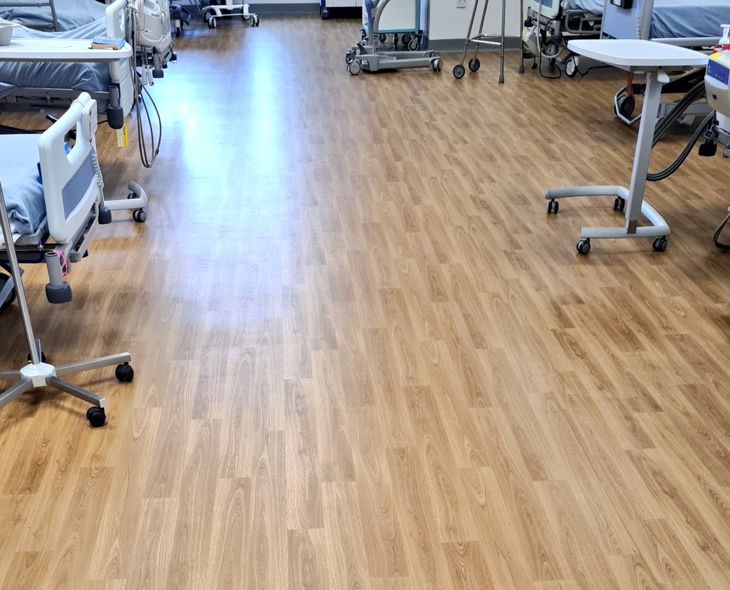 How dreamy is our new ward? 💭💜 Beautiful new flooring &amp; ceiling tiles..Thank you so much to @RLI_Works for making all this happen in a very short amount of time. We are very grateful 🙏 

#LuckyHuggetts #TeamWorkMakesTheDreamWork 
#Progress #Improvements #AGreatPlaceToWork