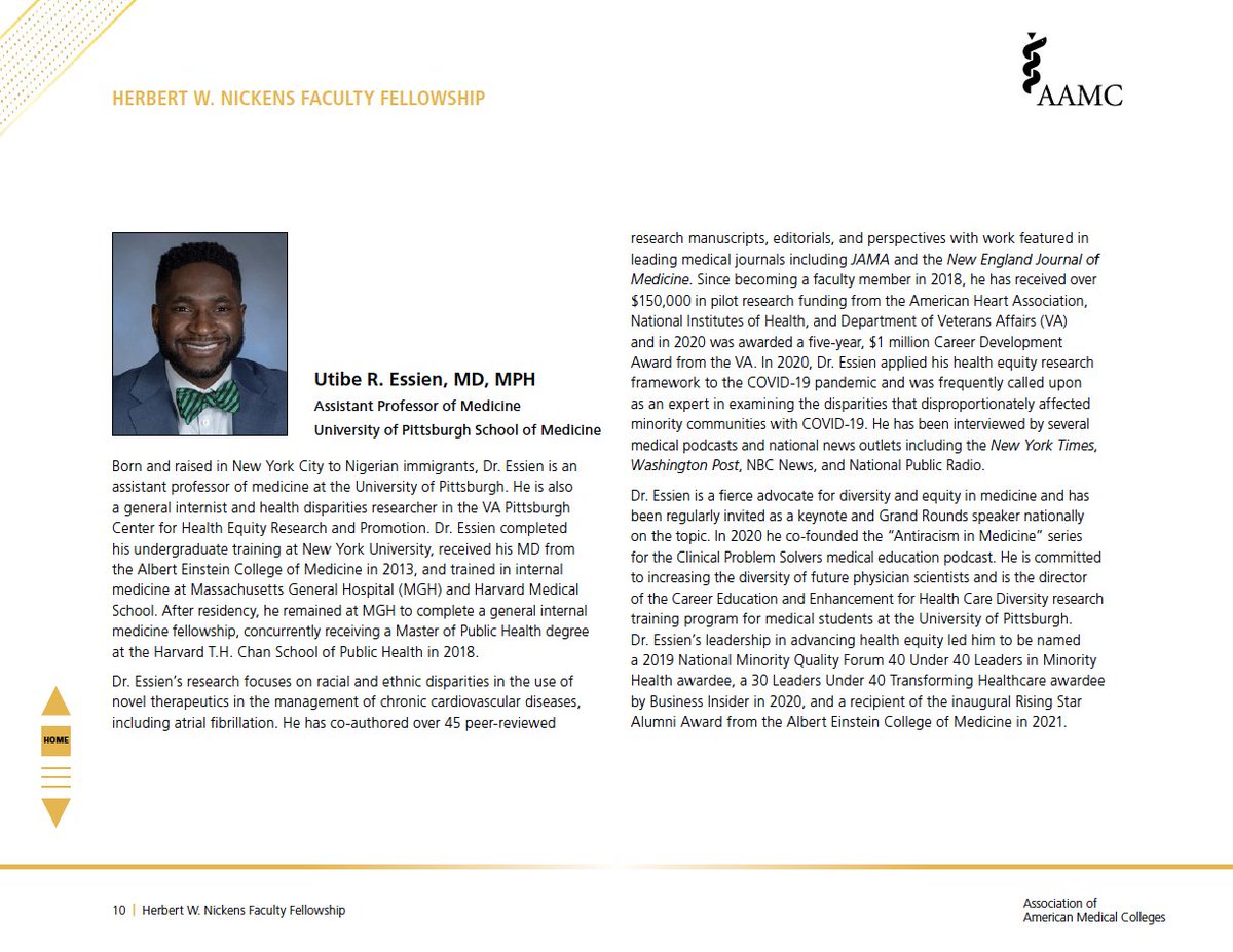 🙏🏾 <a href="/AAMCtoday/">AAMC</a> &amp; the Group on Diversity and Inclusion for the opportunity to virtually celebrate the Herbert W. Nickens Faculty Fellowship Award!

"Born &amp; raised in NYC to Nigerian immigrants..." is how the story begins. Always grateful to honor Mom &amp; Dad.

aamc.org/what-we-do/aam…