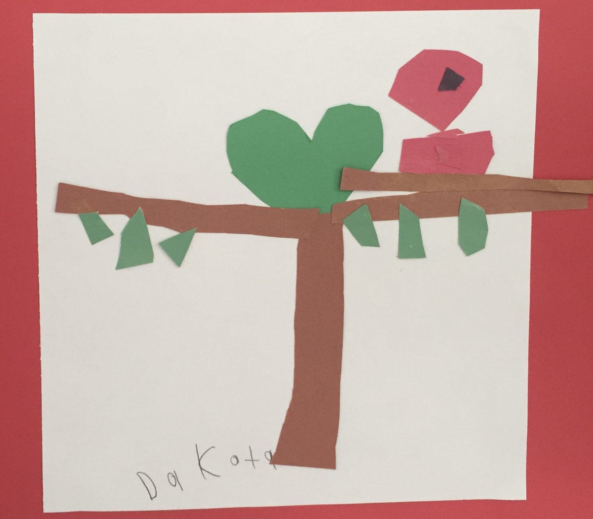 ArtAlderman's tweet photo. When you have a fifth grade student and actually remember (and can locate a photo!) of her first kindergarten art project! ❤️so much growth, but look at the similar subject matter!!! @AldermanEagles @NhcsArts https://t.co/uCDMG3xUvu