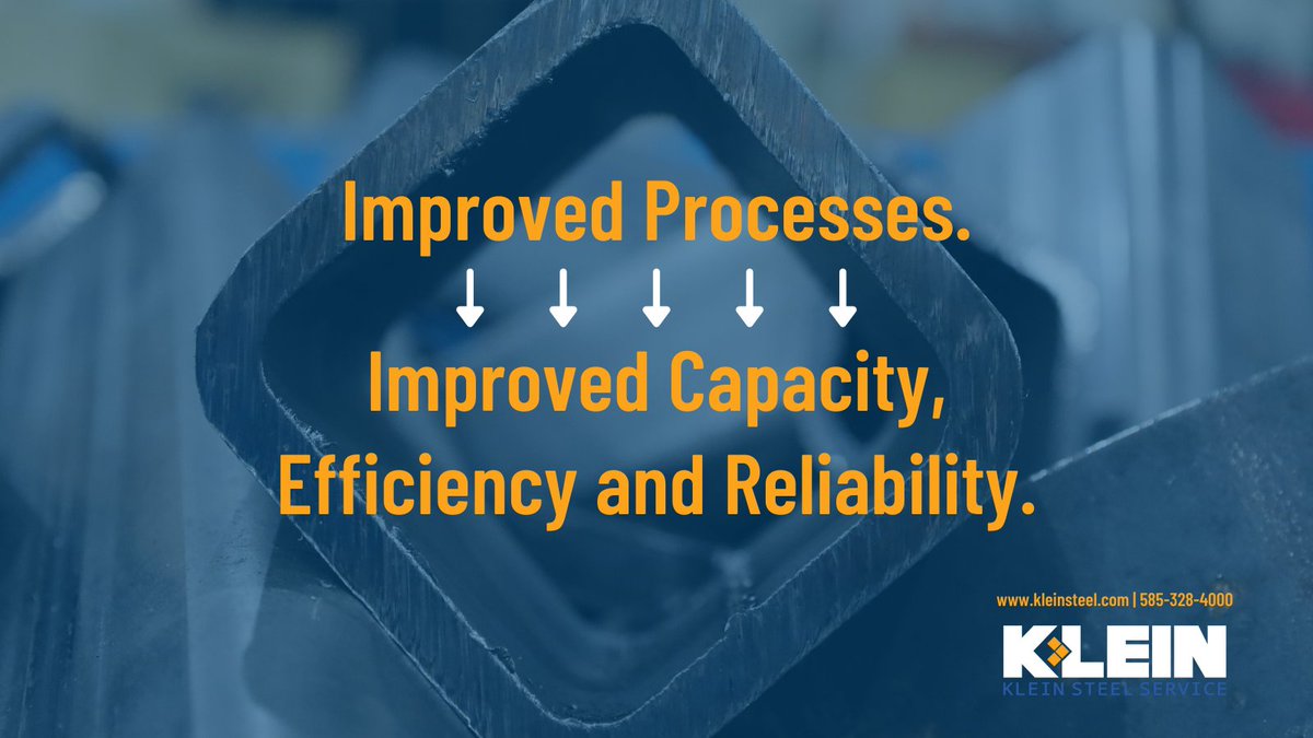 KleinSteel's tweet photo. Improved processes and services designed to provide Klein Steel with increased capacity, efficiency and reliability enables us to deliver superior quality in everything we do.
#Efficiency #KleinSteelService https://t.co/Xif0kXt0dz