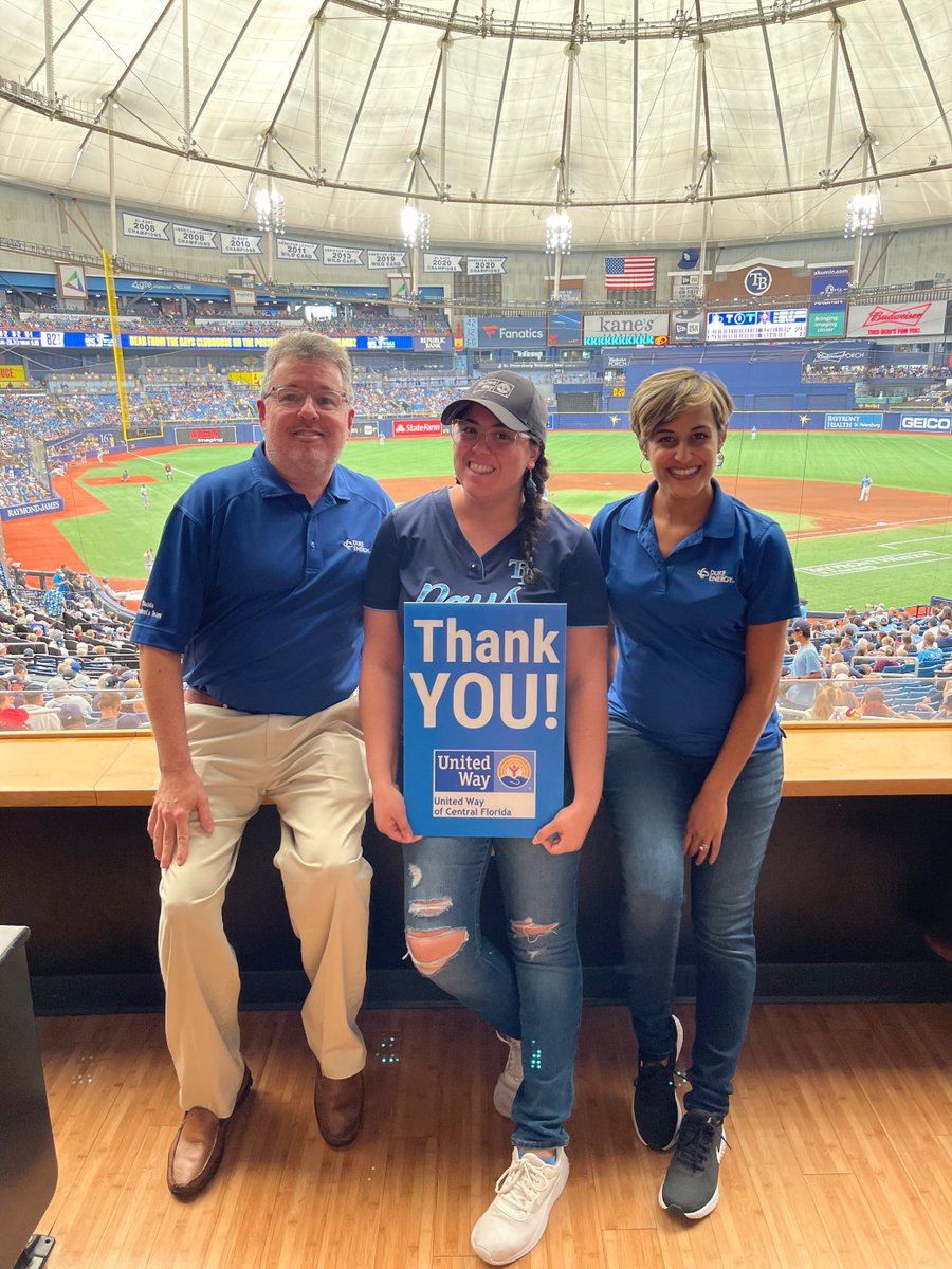 uwcf's tweet photo. Thank you @DukeEnergy for being a top supporter of @uwcf! Did you know that Duke has partnership with @RaysBaseball that benefits the community? For every regular season win, they contribute $1k to their Energy Neighbor Fund agencies, and we receive a portion! #Top50Tuesday https://t.co/GHZDWPKz02