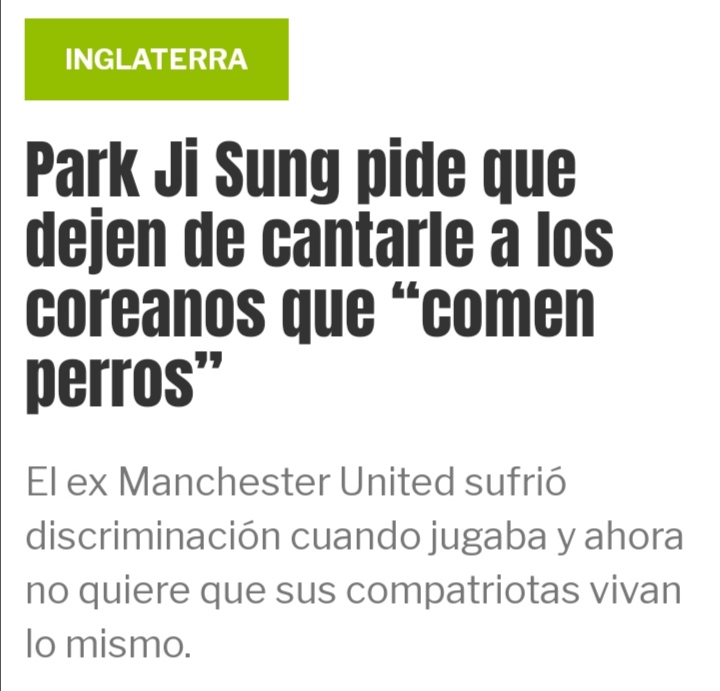 SolPy7's tweet photo. @reithchel1 @LiryOnni Creo que con esta parte ya vas a entender corazón. El es un ex jugador del Manchester y en los cánticos de las hinchadas le cantaban que come perros, por ser Coreano. En su época él sólo aguantó todo, pero ahora ve que otros compatriotas jugadores también están pasando por esto+ https://t.co/sl6GbfSubv