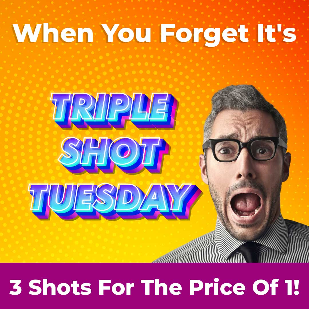 EskimoHutTx's tweet photo. Don't be this guy! Get your 3 shots for the price of 1 for Triple-Shot-Tuesday! #eskimohut #moreshots #alcoholtogo https://t.co/Y0LncNgUr2