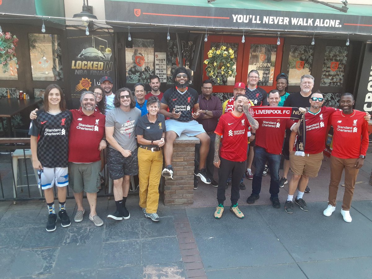 LFCPHX's tweet photo. Atleti is always a challenge, up 2-0 early, then Atletico tied it up before you could blink. 2-2 at the half. Time to regroup, reset and take these 3pts on the road! #CrownPublicHouse #YNWA #OLSCPHX #OLSCPhoenix #WTFJUSTHAPPENED https://t.co/ZGQtv5kxyG