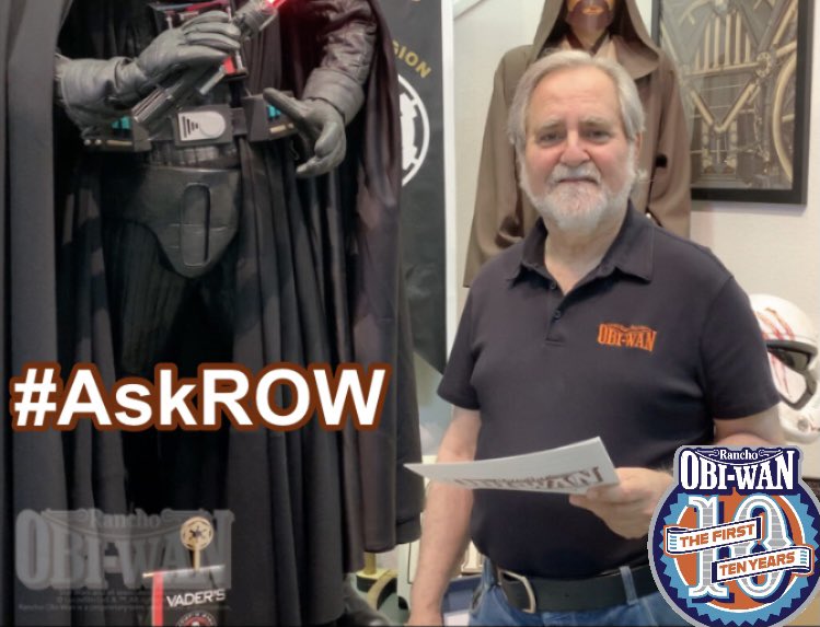 RanchoObiWan's tweet photo. Have a #StarWars question for Rancho?  Tweet us your question using #askROW for a chance to have your question answered during our Virtual Fundraising Gala stream this Saturday, Oct. 23rd from 1-4pm/PT: https://t.co/LG5T0G6ALw #ROWgala #StarWarsMuseum https://t.co/Ekg57ESmiW