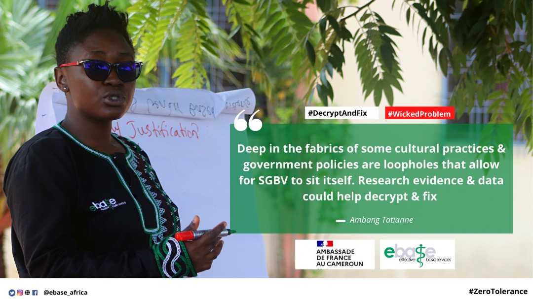 ebase_africa's tweet photo. #PISCCA 2021
#EndSGBV
Preliminary results from our formative study in the #FarNorth 🇨🇲suggest that communities are strongly rooted in cultural practices that fuel and justify #SGBV. #ZeroTolerance for any form of justification for #SGBV @FRauCameroun @ChrisGuilhou @AFD_France https://t.co/chOXwzTbzd