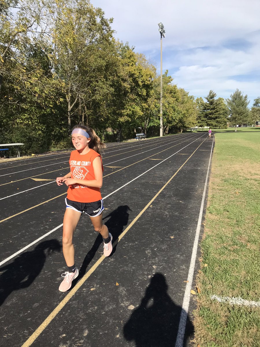 Adam_Dennis05's tweet photo. Cooper and Claire had a great workout today in prep for the Brown County Semi-State this Saturday. Supported by many of their teammates #SCXC https://t.co/Y6eVT2BNhg