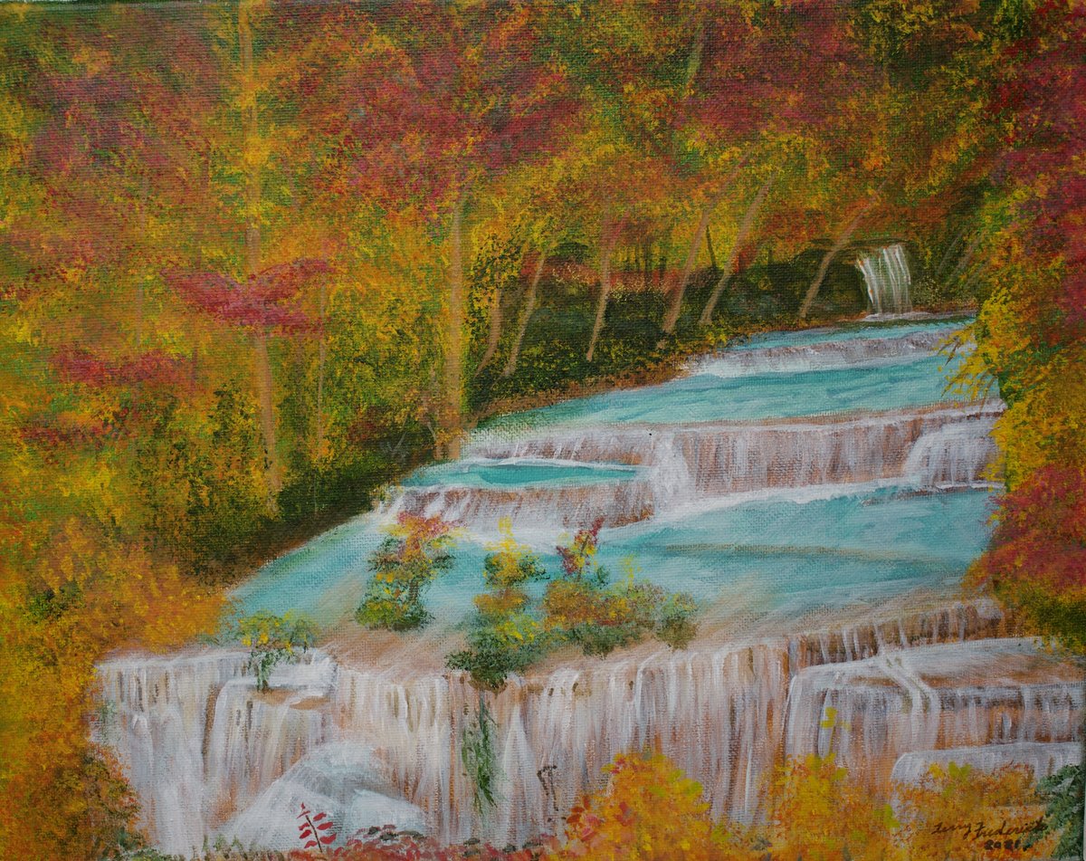 art4mecom's tweet photo. The 2nd in my series of Fall colors. This is Huay Mae Khamin Waterfall, Thailand. https://t.co/H6VSaORKyA