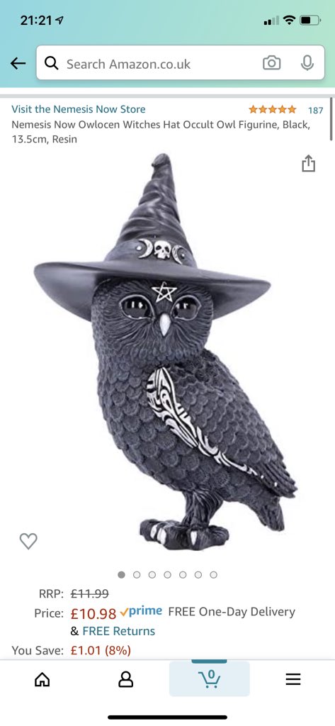 When you feel ill and have to stay in bed, order a special witch owl on next day delivery to cheer you!