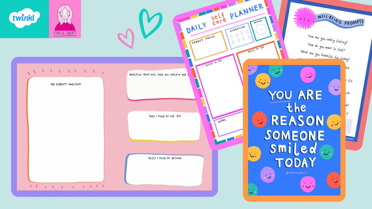 TwinklTA (Cat) (@twinklta) on Twitter photo How beautiful are these new <a href="/stacie_swift/">Stacie Swift</a> self-care resources? With planners, posters & prompts, it's a great time to check in with your wellbeing & mental health after such a busy half-term 💛
twinkl.co.uk/l/11x5dy
#WellbeingWednesday #YourMindMatters How beautiful are these new <a href="/stacie_swift/">Stacie Swift</a> self-care resources? With planners, posters & prompts, it's a great time to check in with your wellbeing & mental health after such a busy half-term 💛
twinkl.co.uk/l/11x5dy
#WellbeingWednesday #YourMindMatters