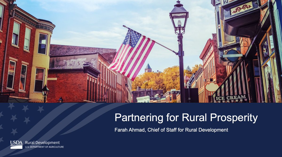 Farah Ahmad, Chief of Staff <a href="/usdaRD/">Rural Development</a> sharing at #OFNconf... if their resources "cannot be access quickly and easily, then they're not doing their job." USDA RD is committed to modernization so that #Rural communities have the same access as Urban communities. #FinanceChange