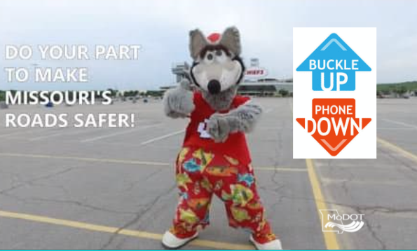 MoDOT_KC's tweet photo. Our friend @kcwolf is encouraging you to take the BUPD Challenge. Be sure to Buckle Up &amp; Put the Phone Down while driving. Every time, every trip. https://t.co/7R7TZQHfXN https://t.co/LmnxMkQpFT