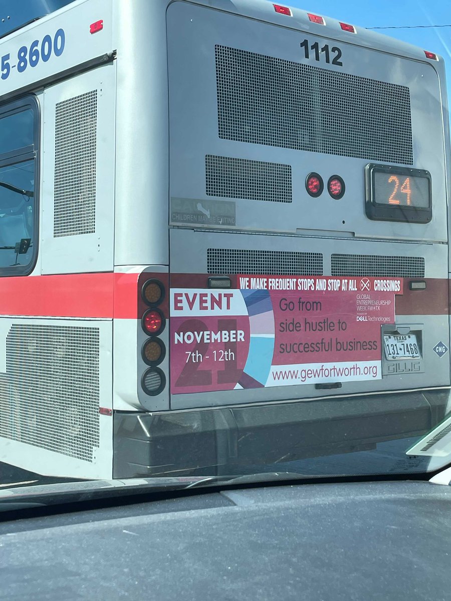 See if you can spot these moving around town… #GEWUSA #GEWFW <a href="/GEWUSA/">Global Entrepreneurship Week USA</a> <a href="/GEWTexas/">Global Entrepreneurship Week Texas</a> #FortWorth