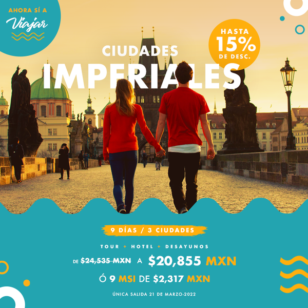 mundo_joven's tweet photo. ¡Ya están aquí las 🔥PROMOS🔥 de nuestro #OutletDeViajes🤯 para que , viaje a Europea, Ciudades imperiales, España o Rusia.🤩
💥Promoción válida del 18 al 31 de Oct. de 2021.
📅Reserva: https://t.co/dtlROMxQMh
☎️Llámanos: 55 54 828282 https://t.co/mpvk53ZRB1