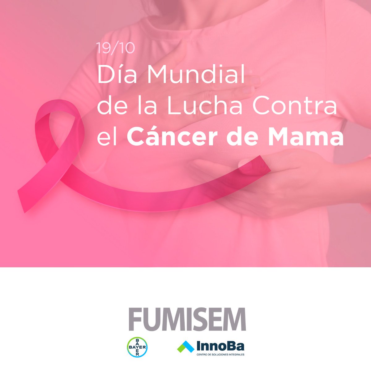 El 19 de octubre  se celebra mundialmente el Día Internacional de lucha contra el  Cáncer de Mama con el objetivo de crear conciencia y promover que cada  vez más mujeres accedan a controles, diagnósticos y tratamientos  oportunos y efectivos.