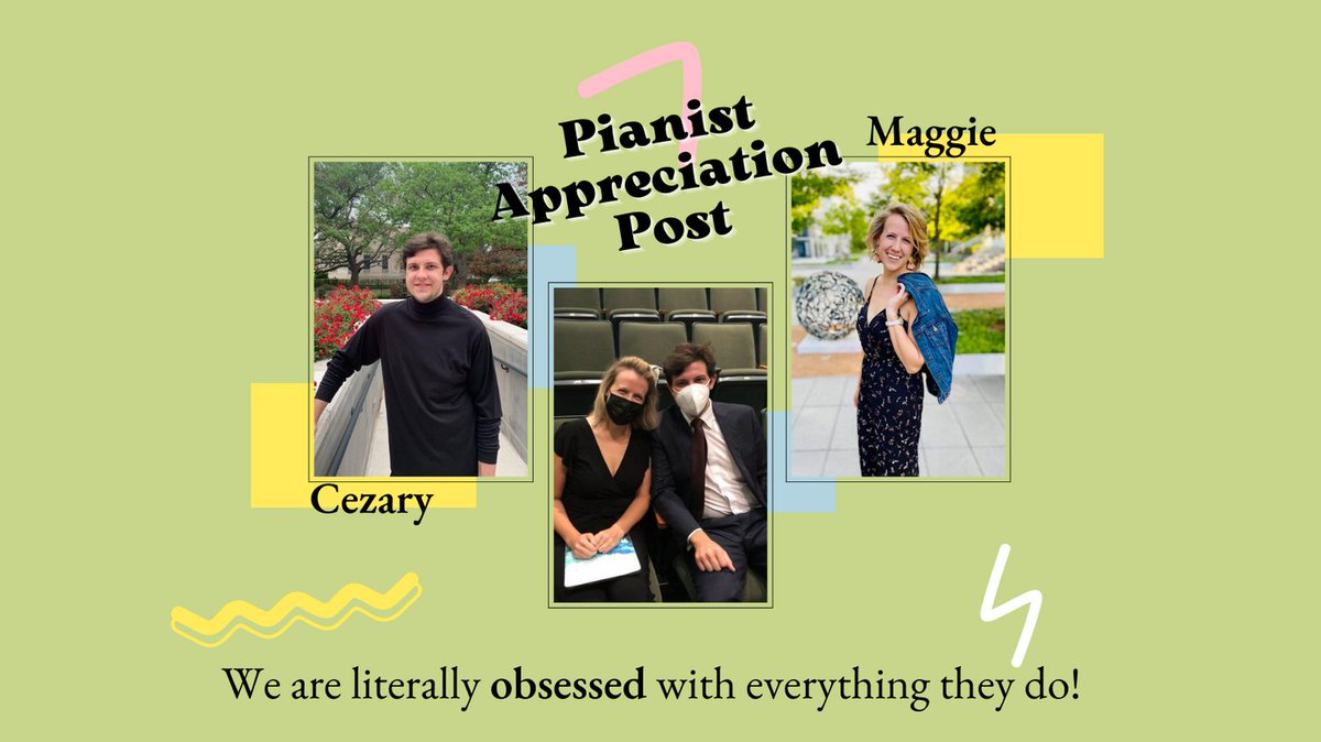 Tell your pianist you love them and mean it. We love y'all!! 💛💚