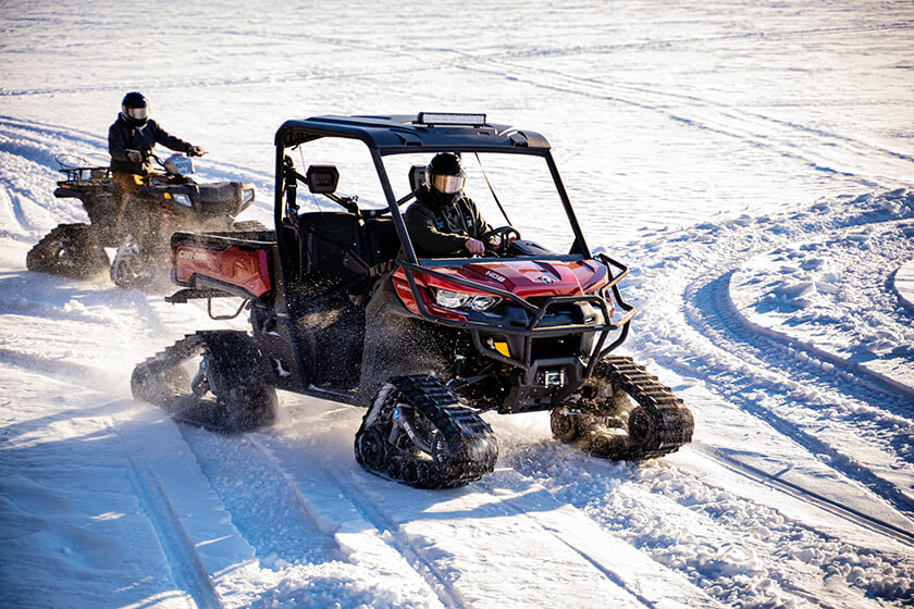 OUTDChannel's tweet photo. As ice takes hold and the bite improves, keep on-ice safety a priority. Start with your rig and insist on @Camso_co, then make tracks and drop lines. Enjoy "Safety First: On-Ice Transportation" at https://t.co/ztXyXkWlZl. #ATV #IceFishing #MakeTracks #DropLines #Fishing #Safety https://t.co/m8BDoL7Psf